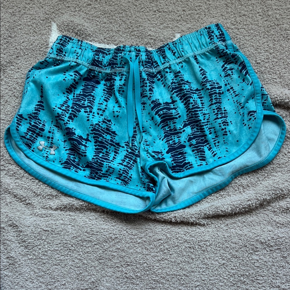Under Armour Women's Teal and Navy Athletic Shorts